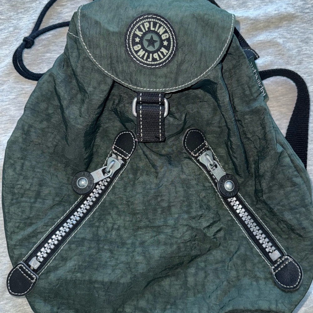 Kipling Green Backpack